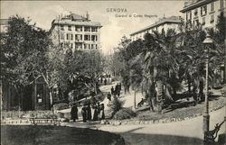 Giardini di Corso Magenta Genoa, Italy Postcard Postcard