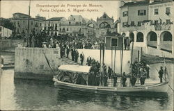 Desmbarque do Principe de Monaco, Ponta Delgada, S. Miguel-Açores Postcard