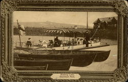 Boating Lake, Stamford Park Stalybridge, England Greater Manchester Postcard Postcard