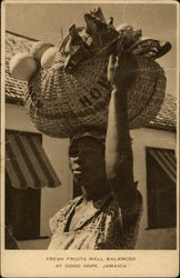 Fresh fruits wells balanced at good hope. Jamaica Postcard