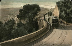 Le Tramway Sur La Route De La Corniche Postcard