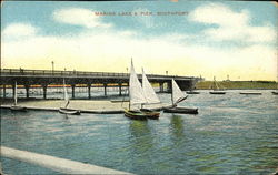 Marine Lake & Pier Southport, England Lancashire Postcard Postcard