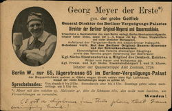 Georg Meyer der Erste - Meyer's Original - Meyerei Postcard