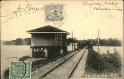 Railway Over Belawan Bridge Netherlands Benelux Countries Postcard Postcard