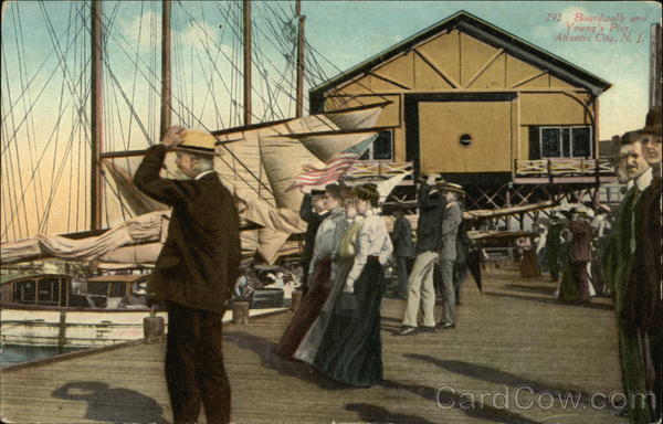 Boardwalk and Young's Pier Atlantic City New Jersey