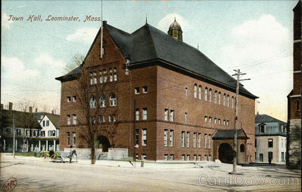 Street View of Town Hall Leominster Massachusetts