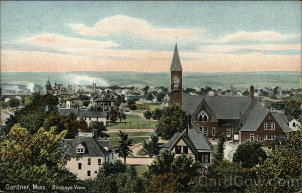 Birdseye View Gardner Massachusetts