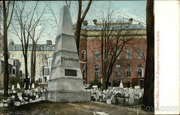 Grave of Benjamin Franklin's Parents Boston Massachusetts