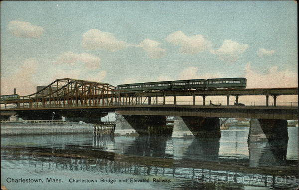 Charlestown Bridge and Elevated Railway Massachusetts