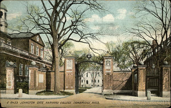 Johnston Gate, Harvard College Cambridge Massachusetts