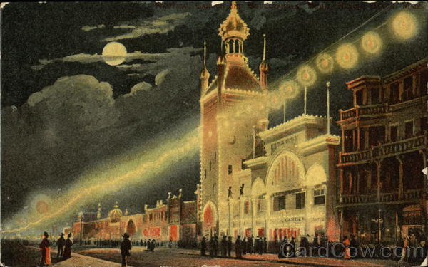 Nautical Garden at Night Revere Beach Massachusetts