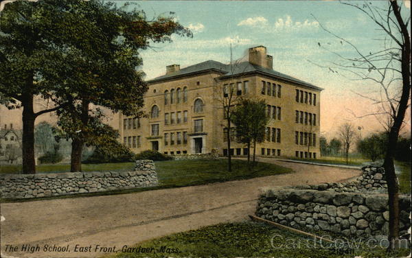 The High School, East Front Gardner Massachusetts