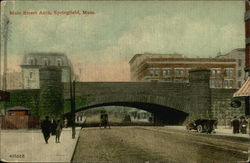 Main Street Arch Springfield, MA Postcard Postcard