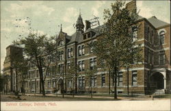 Detroit College Postcard
