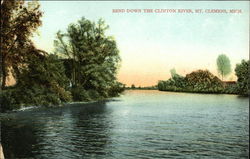 Bend Down the Clinton River Postcard