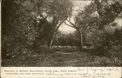 Entrance to Military Reservation Postcard