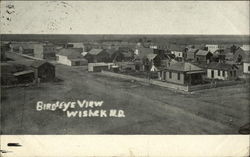 Bird's Eye View of Town Wishek, ND Postcard Postcard