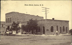 Stone Block Linton, ND Postcard Postcard