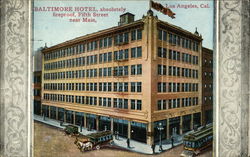Baltimore Hotel, Absolutely Fireproof, Fifth Street, Near Main Los Angeles, CA Postcard Postcard