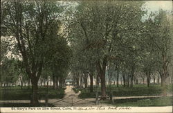 St. Mary's Park on 28th Street Postcard
