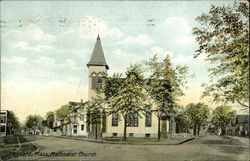 Street View of Methodist Church Postcard