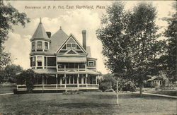 Residence of A P Fitt East Northfield, MA Postcard Postcard