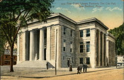 Free Public Library Formerly The City Hall New Bedford, MA Postcard Postcard