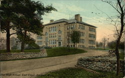 The High School East Front Postcard