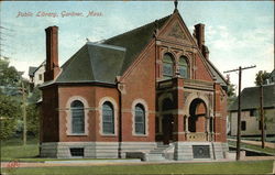 Public Library Gardner, MA Postcard Postcard