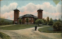 Northfield Seminary - The Auditorium and Grounds East Northfield, MA Postcard Postcard