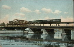 Charlestown Bridge and Elevated Railway Postcard