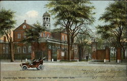 Harvard Hall and The 1889 Johnstone Gate Postcard