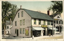 Old Historic Corner, Home of General John Winslow Plymouth, MA Postcard Postcard