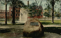 This tablet marks the Battle Place of Shays Rebellion, 1782 Postcard