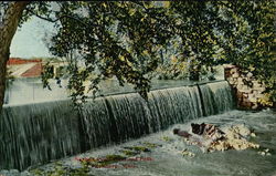 Nashua River, Dam and Falls Fitchburg, MA Postcard Postcard
