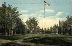 View of Common Framingham, MA Postcard Postcard