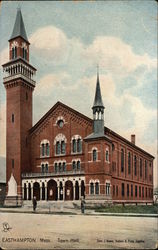 Town Hall Easthampton, MA Postcard Postcard