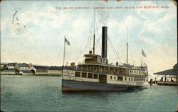 The Myles Standish, Leaving Nantasket Beach for Boston, Mass Postcard