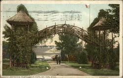 Entrance to Mountain Park Mount Tom, MA Postcard Postcard