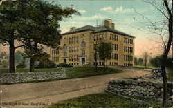 The High School, East Front Gardner, MA Postcard Postcard