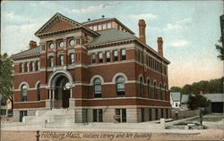 Wallace Library and Art Building Fitchburg, MA Postcard Postcard