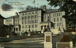 Wallace Way High School Fitchburg, MA Postcard Postcard