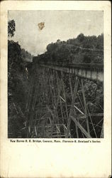 New Haven R. R. Bridge Conway, MA Postcard Postcard