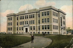 High School and Grounds Woburn, MA Postcard Postcard