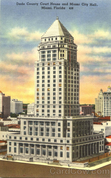 Dade County's Court House And Miami City Hall Florida