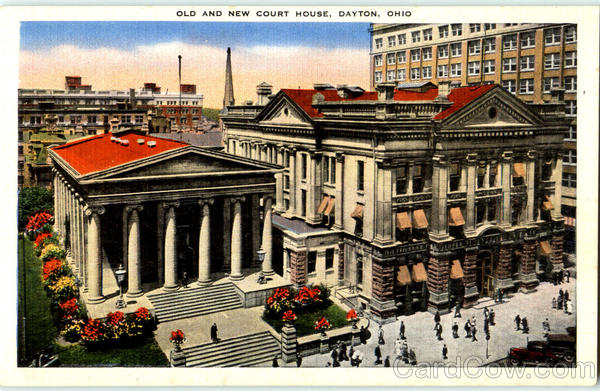 Old And New Court House Dayton Ohio