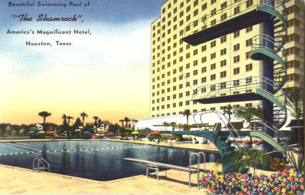 Beautiful Swimming Pool Of The Shamrock Houston Texas