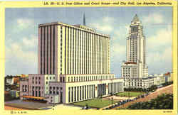 U. S. Post Office And Court House And City Hall Postcard