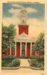 Lee County Court House Postcard