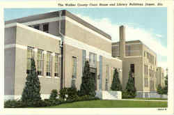 The Walker County Court House And Library Building Postcard